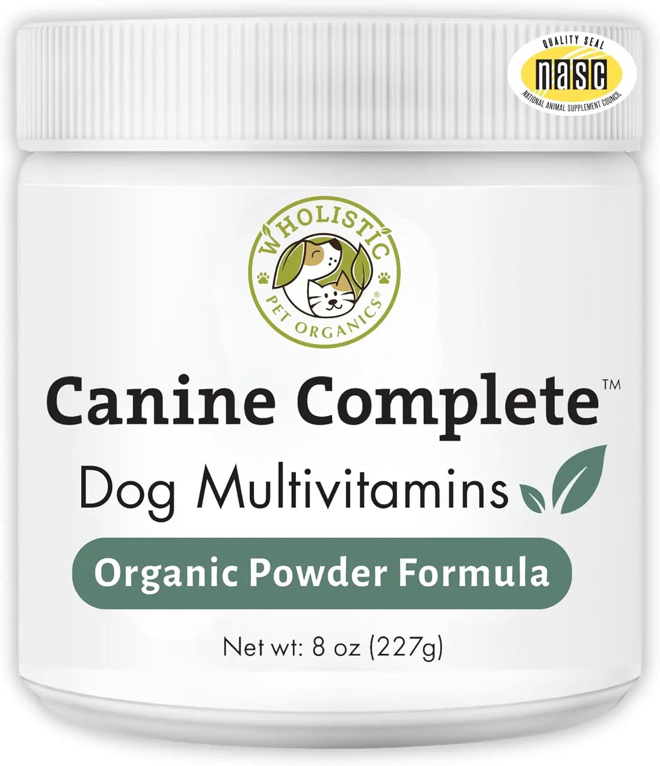 Wholistic Pet Organics Canine Complete 1lb Dog Multivitamin Powder 45 Scoops